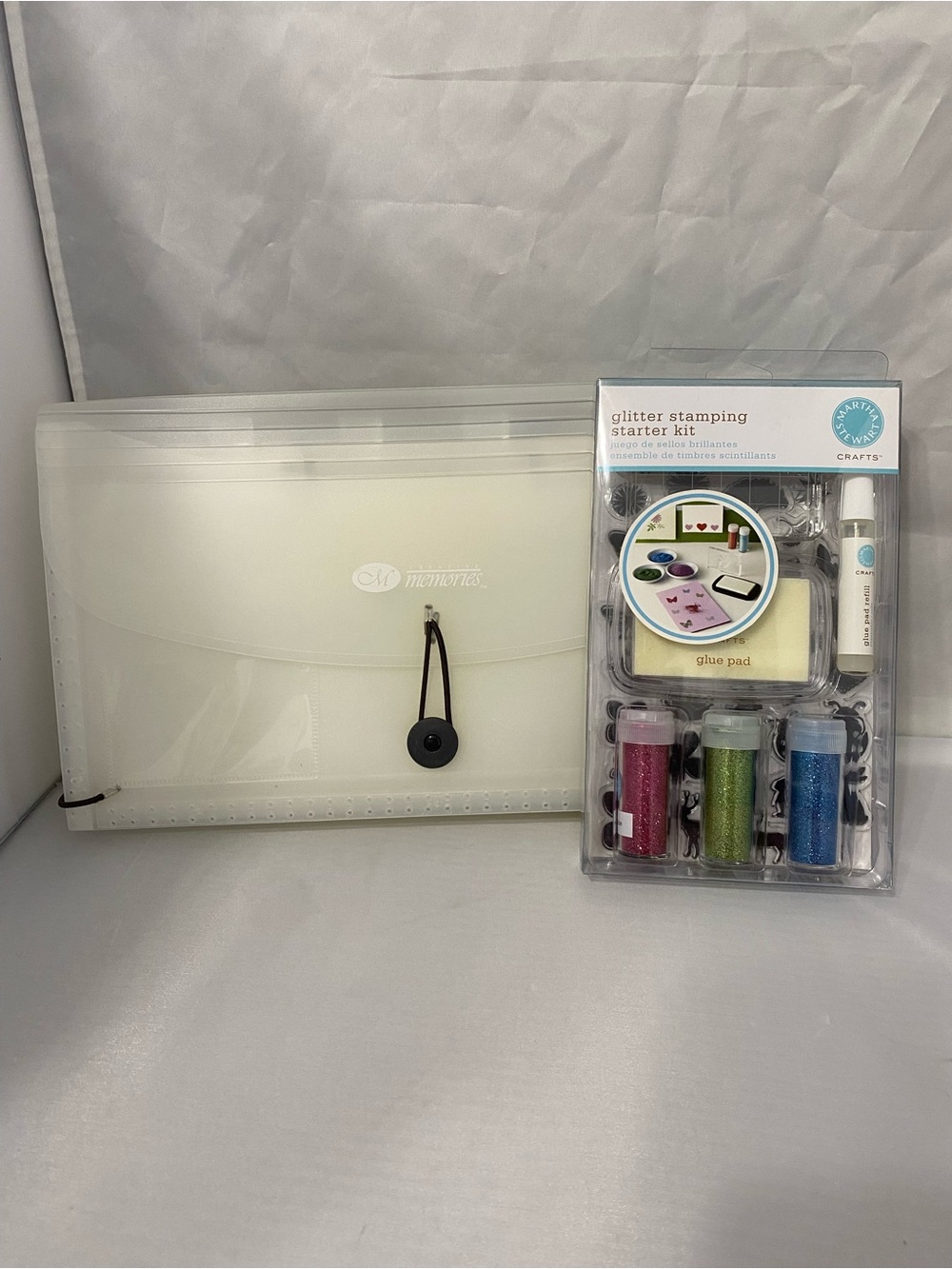 Creative Memories Glitter Stamping Starter Kit with White Storage Folder